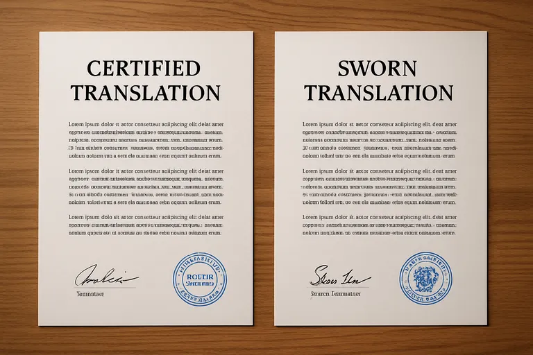 Verschil tussen beëdigde en gecertificeerde vertalingen